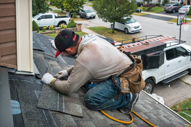 Professional Gutter Repair And Installation technician working in Leroy, IN